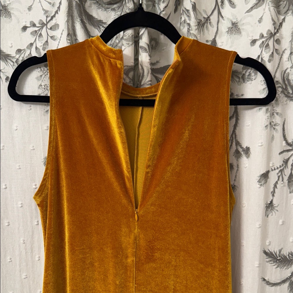 Zara Mustard Velvet Jumpsuit - Picture 6 of 8
